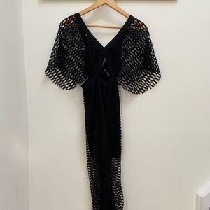 Elegant Black Mesh Dress